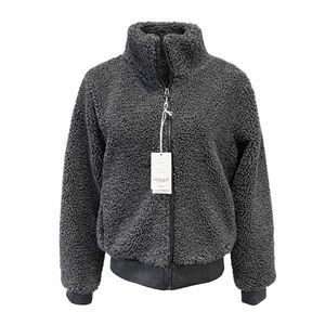 GG Blue Charcoal Sherpa Zip-Up Jacket Size Small NWT